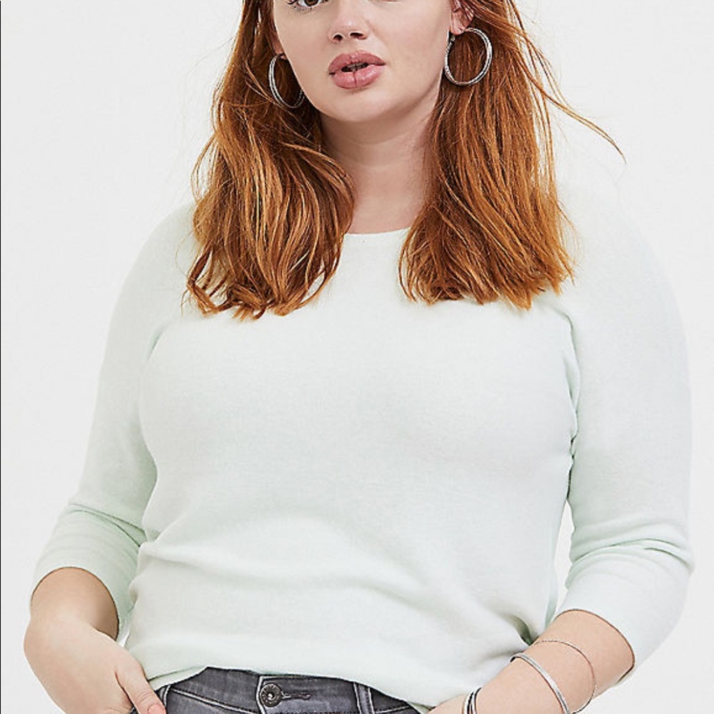 Super Soft Plush Mint Green Top